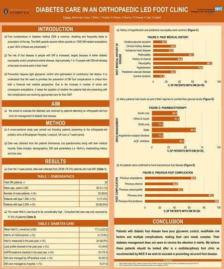 DIABETES CARE IN AN ORTHOPAEDIC LED FOOT CLINIC