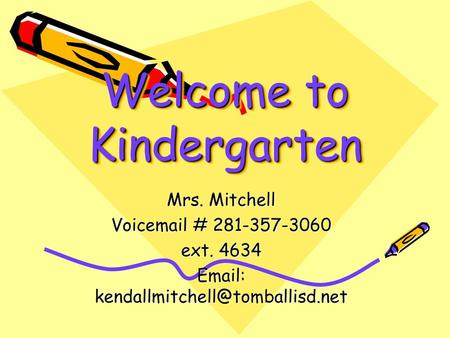 Welcome to Kindergarten