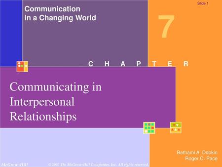 Communicating in Interpersonal Relationships