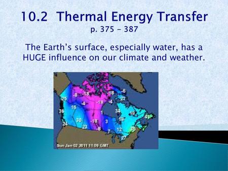 10.2 Thermal Energy Transfer p