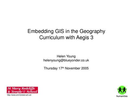 Embedding GIS in the Geography Curriculum with Aegis 3