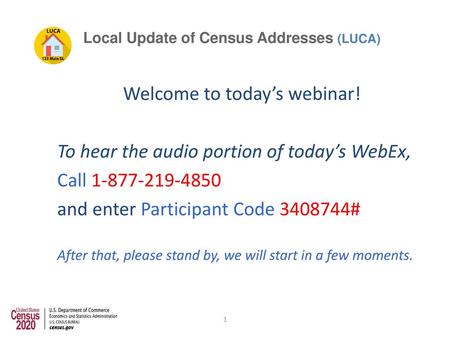 Welcome to today’s webinar!