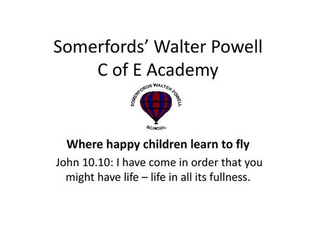 Somerfords’ Walter Powell C of E Academy