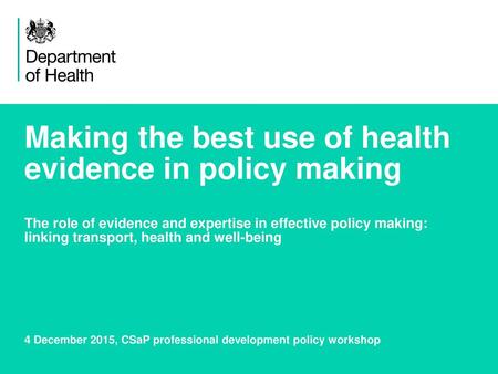 4 December 2015, CSaP professional development policy workshop