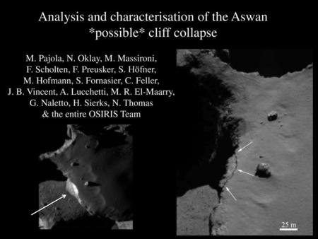 Analysis and characterisation of the Aswan *possible* cliff collapse