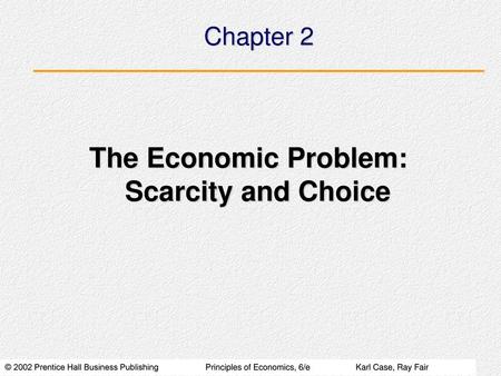 The Economic Problem: Scarcity and Choice