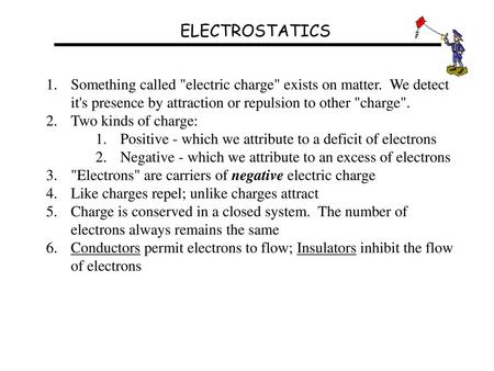 Something called electric charge exists on matter