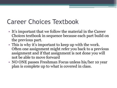 Career Choices Textbook