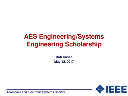 AES Engineering/Systems Engineering Scholarship