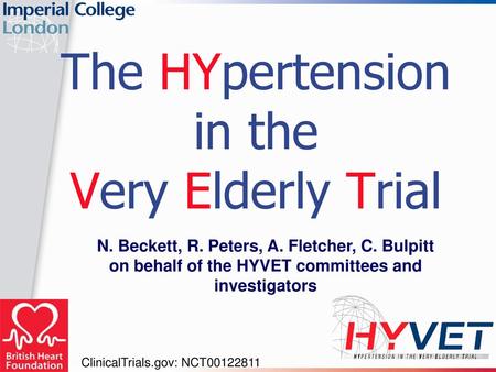 The HYpertension in the Very Elderly Trial