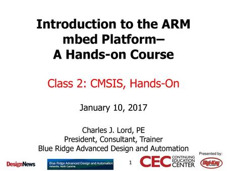 Introduction to the ARM mbed Platform– A Hands-on Course