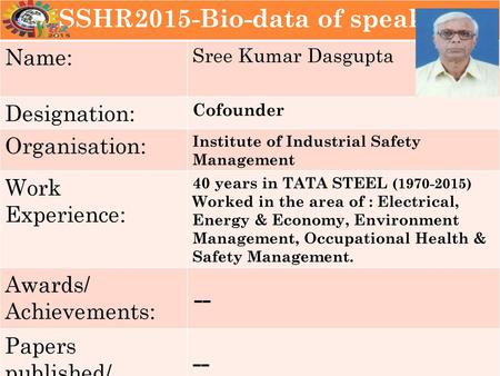 ISSHR2015-Bio-data of speaker