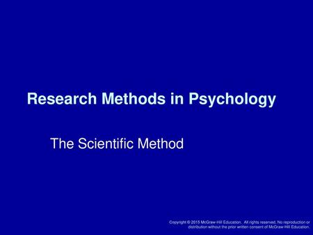 Research Methods in Psychology