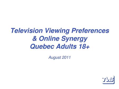 TV & Online Synergy There is little doubt that Canadians are spending more time than ever online, however contrary to some reports online is having little.