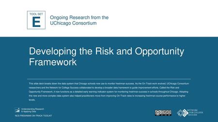 Developing the Risk and Opportunity Framework