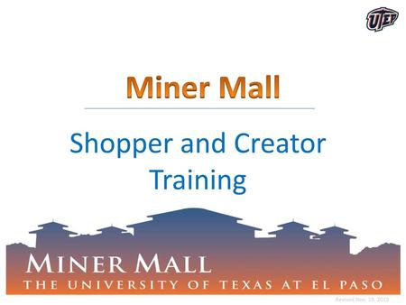 Shopper and Creator Training