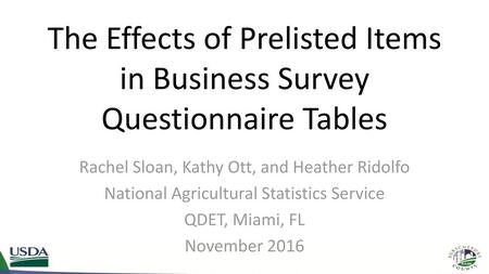 The Effects of Prelisted Items in Business Survey Questionnaire Tables