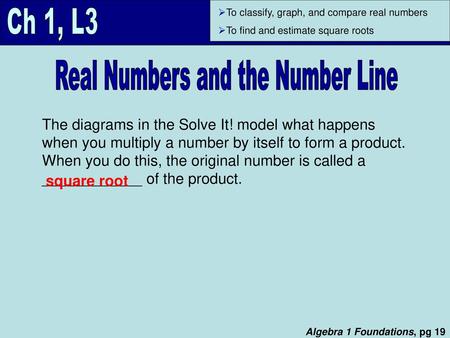 Real Numbers and the Number Line