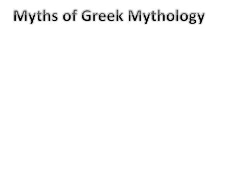 Myths of Greek Mythology