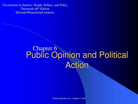 Public Opinion and Political Action