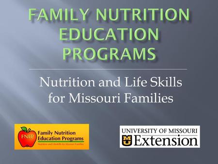 Family Nutrition Education Programs