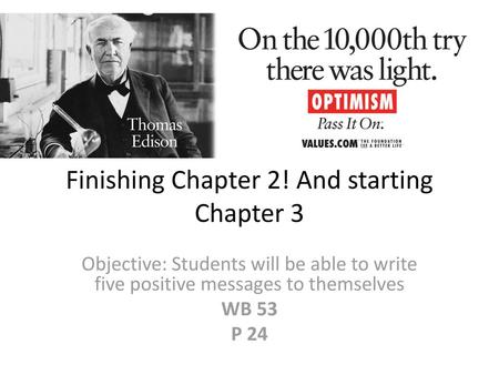 Finishing Chapter 2! And starting Chapter 3