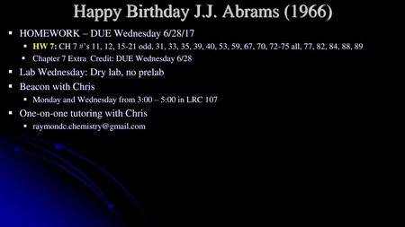 Happy Birthday J.J. Abrams (1966)