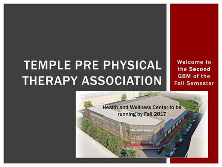 Temple pre physical therapy association