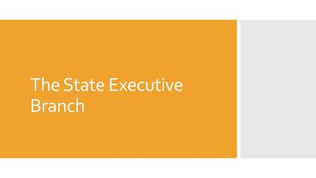 The State Executive Branch