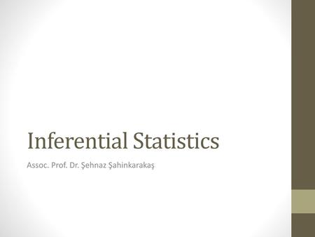 Inferential Statistics