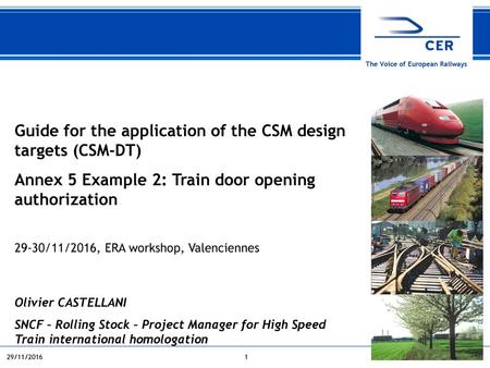 Guide for the application of the CSM design targets (CSM-DT)