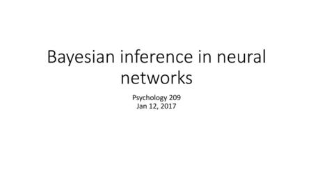 Bayesian inference in neural networks