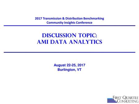 DISCUSSION Topic: aMI DATA ANALYTICS