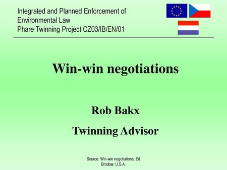 Source: Win-win negotiations, Ed Brodow, U.S.A.