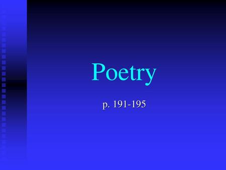 Poetry p. 191-195.