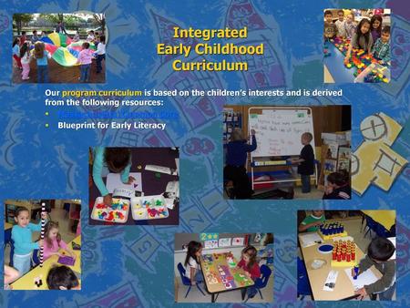 Integrated Early Childhood Curriculum