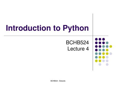 Introduction to Python