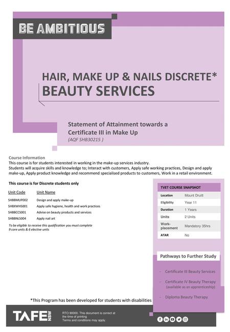 Beauty Services Hair, Make up & nails Discrete*