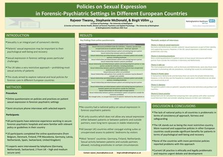 Policies on Sexual Expression