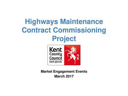 Highways Maintenance Contract Commissioning Project