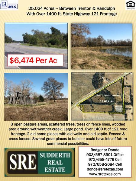 $6,474 Per Ac Acres ~ Between Trenton & Randolph