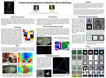 A Plane-Based Approach to Mondrian Stereo Matching