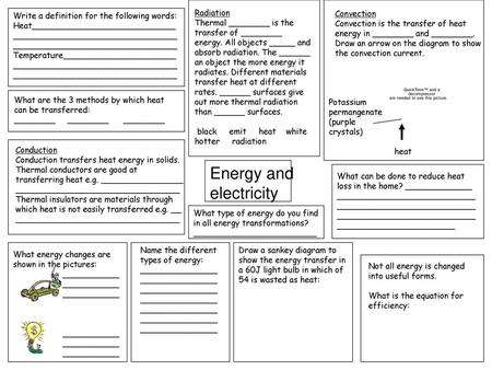 Energy and electricity