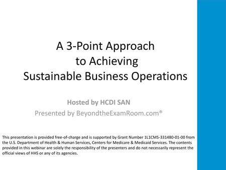 A 3-Point Approach to Achieving Sustainable Business Operations