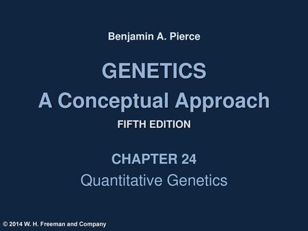 Quantitative Genetics