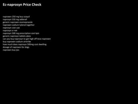 Ec-naprosyn Price Check