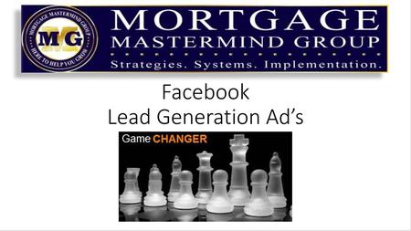 Facebook Lead Generation Ad’s