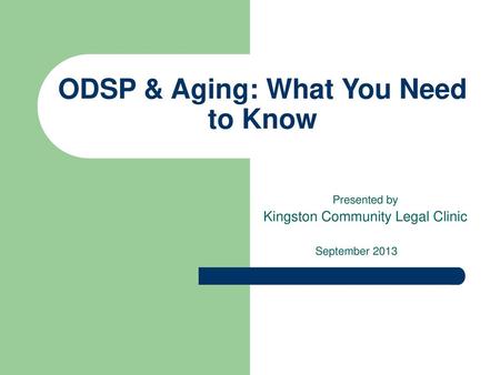 ODSP & Aging: What You Need to Know