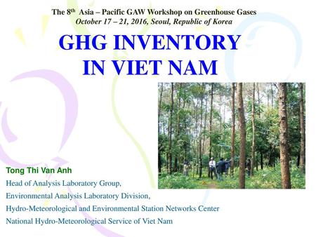 GHG INVENTORY IN VIET NAM