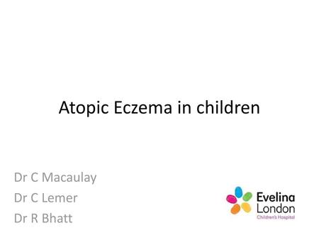 Atopic Eczema in children